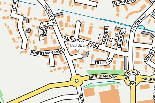 LE3 3UE map - OS OpenMap – Local (Ordnance Survey)