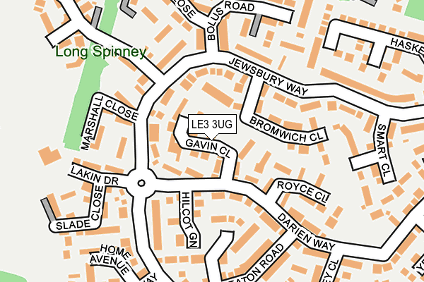 LE3 3UG map - OS OpenMap – Local (Ordnance Survey)