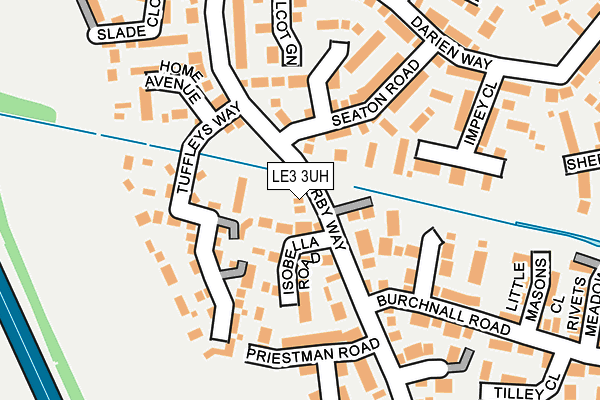 LE3 3UH map - OS OpenMap – Local (Ordnance Survey)