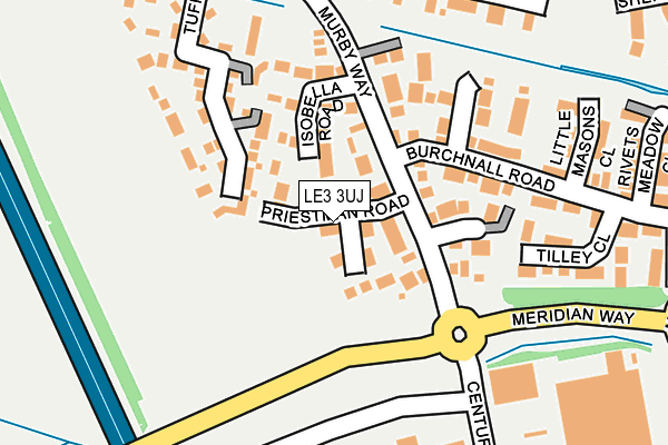 LE3 3UJ map - OS OpenMap – Local (Ordnance Survey)
