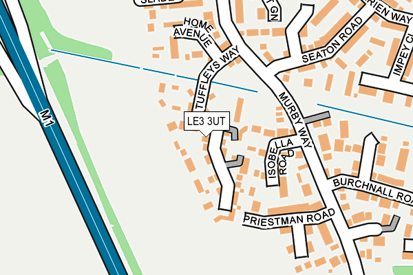 LE3 3UT map - OS OpenMap – Local (Ordnance Survey)