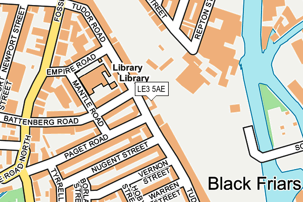 LE3 5AE map - OS OpenMap – Local (Ordnance Survey)