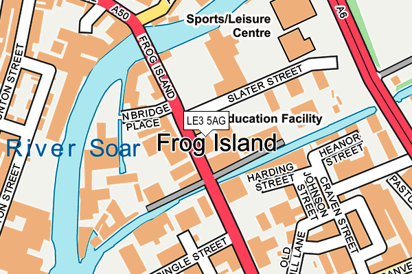 LE3 5AG map - OS OpenMap – Local (Ordnance Survey)