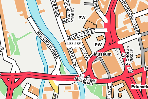 LE3 5BF map - OS OpenMap – Local (Ordnance Survey)