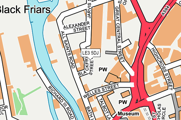 LE3 5DJ map - OS OpenMap – Local (Ordnance Survey)