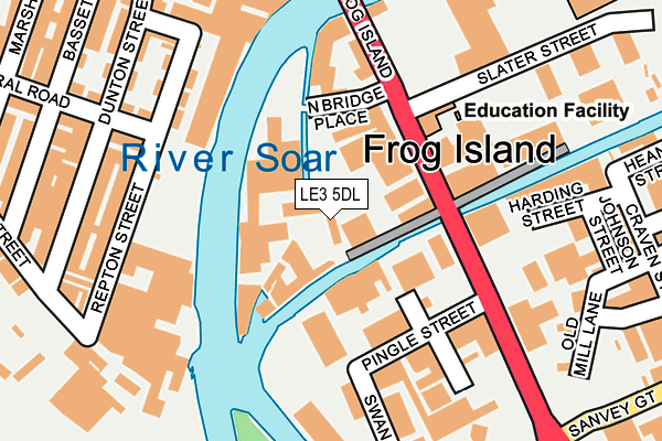 LE3 5DL map - OS OpenMap – Local (Ordnance Survey)