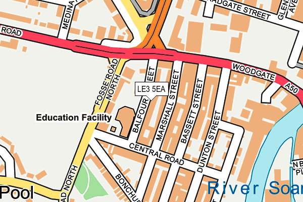 LE3 5EA map - OS OpenMap – Local (Ordnance Survey)