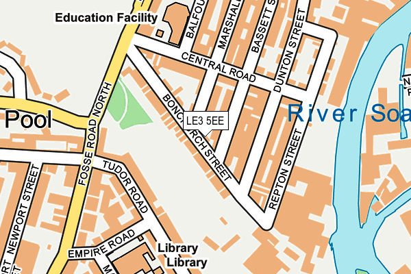 LE3 5EE map - OS OpenMap – Local (Ordnance Survey)