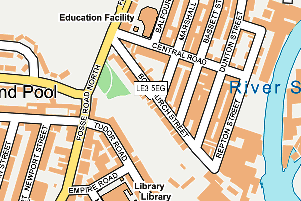 LE3 5EG map - OS OpenMap – Local (Ordnance Survey)