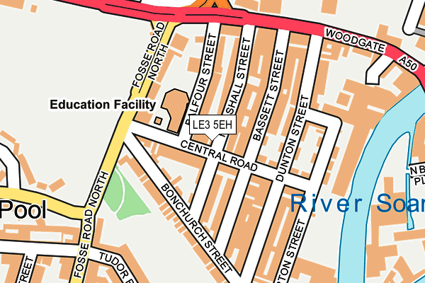 LE3 5EH map - OS OpenMap – Local (Ordnance Survey)