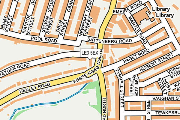 LE3 5EX map - OS OpenMap – Local (Ordnance Survey)