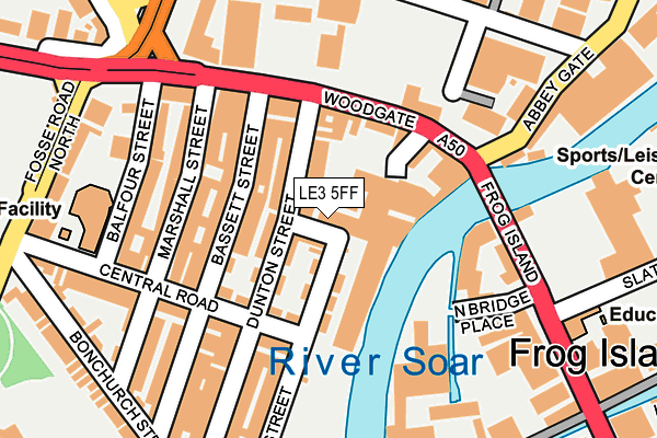 LE3 5FF map - OS OpenMap – Local (Ordnance Survey)