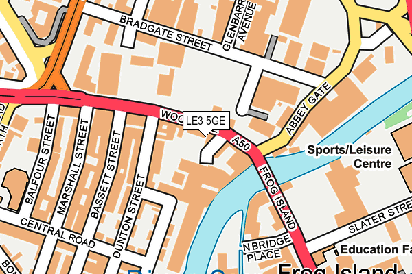 LE3 5GE map - OS OpenMap – Local (Ordnance Survey)