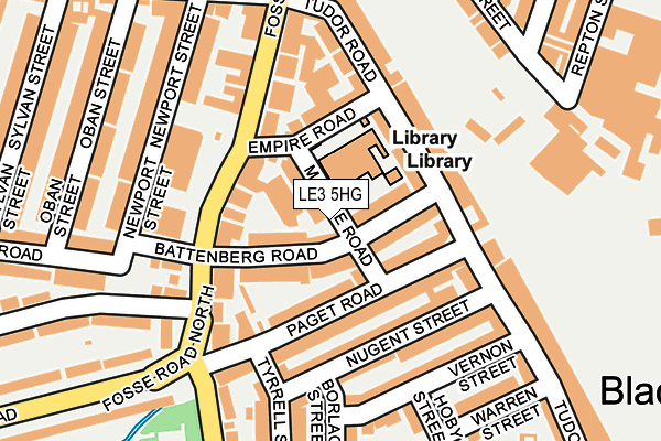 LE3 5HG map - OS OpenMap – Local (Ordnance Survey)