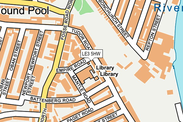 LE3 5HW map - OS OpenMap – Local (Ordnance Survey)