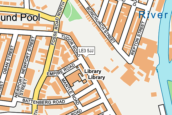 LE3 5JJ map - OS OpenMap – Local (Ordnance Survey)