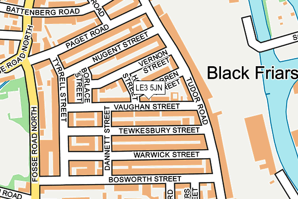 LE3 5JN map - OS OpenMap – Local (Ordnance Survey)