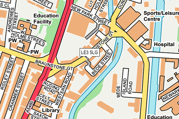 LE3 5LG map - OS OpenMap – Local (Ordnance Survey)