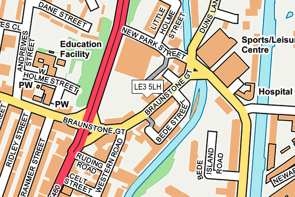 LE3 5LH map - OS OpenMap – Local (Ordnance Survey)