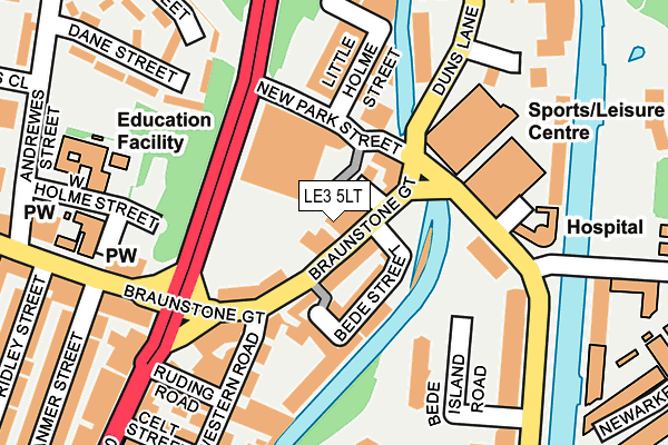 LE3 5LT map - OS OpenMap – Local (Ordnance Survey)