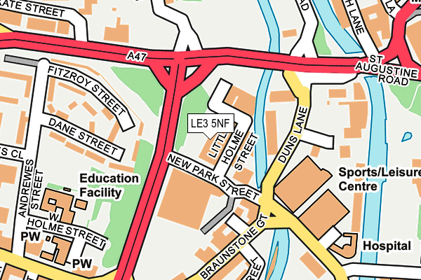 LE3 5NF map - OS OpenMap – Local (Ordnance Survey)