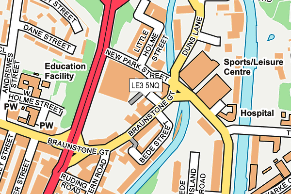 LE3 5NQ map - OS OpenMap – Local (Ordnance Survey)