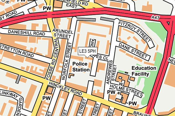 LE3 5PH map - OS OpenMap – Local (Ordnance Survey)