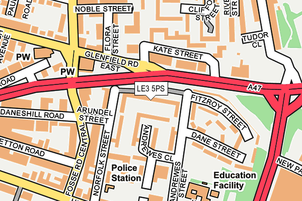 LE3 5PS map - OS OpenMap – Local (Ordnance Survey)