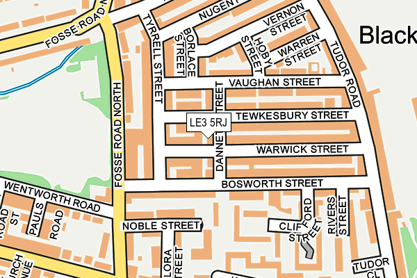 LE3 5RJ map - OS OpenMap – Local (Ordnance Survey)