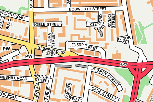 LE3 5RP map - OS OpenMap – Local (Ordnance Survey)