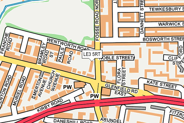 LE3 5RT map - OS OpenMap – Local (Ordnance Survey)