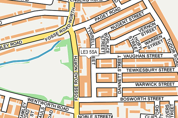 LE3 5SA map - OS OpenMap – Local (Ordnance Survey)