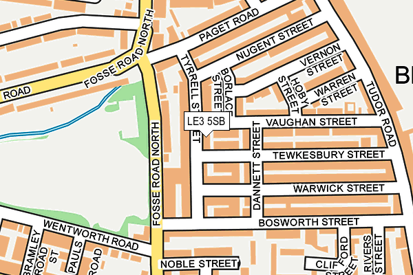 LE3 5SB map - OS OpenMap – Local (Ordnance Survey)