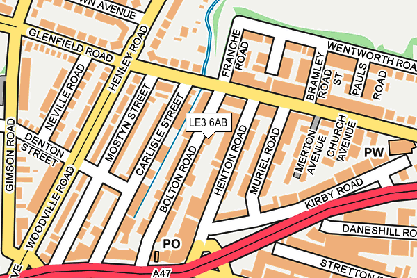 LE3 6AB map - OS OpenMap – Local (Ordnance Survey)