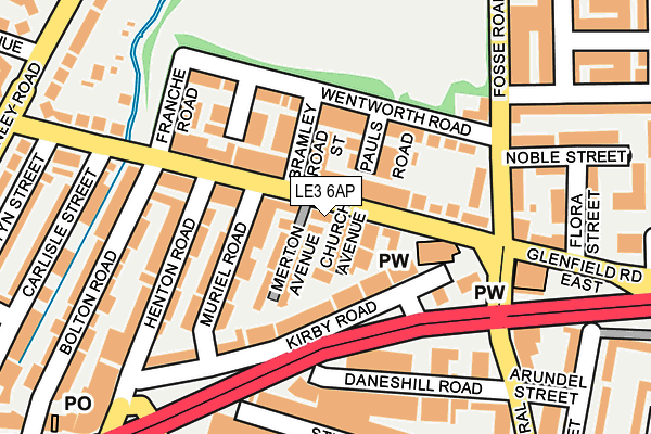 LE3 6AP map - OS OpenMap – Local (Ordnance Survey)