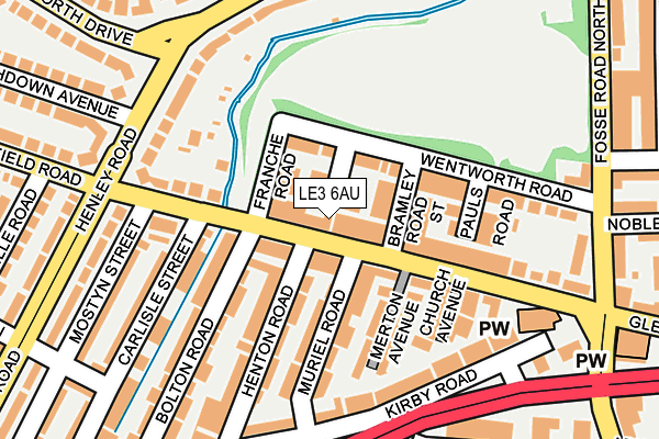 LE3 6AU map - OS OpenMap – Local (Ordnance Survey)