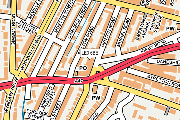 LE3 6BE map - OS OpenMap – Local (Ordnance Survey)