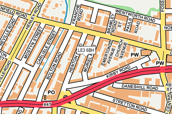 LE3 6BH map - OS OpenMap – Local (Ordnance Survey)