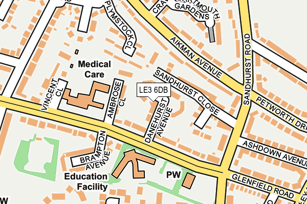 LE3 6DB map - OS OpenMap – Local (Ordnance Survey)