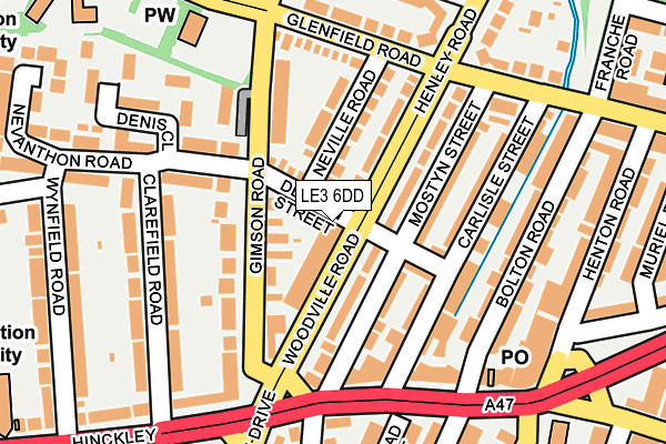 LE3 6DD map - OS OpenMap – Local (Ordnance Survey)