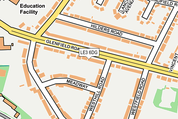 LE3 6DG map - OS OpenMap – Local (Ordnance Survey)