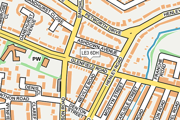 LE3 6DH map - OS OpenMap – Local (Ordnance Survey)