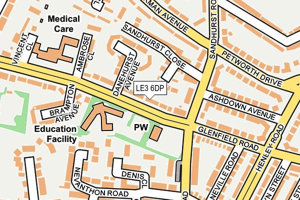 LE3 6DP map - OS OpenMap – Local (Ordnance Survey)