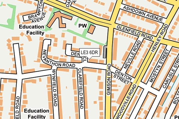 LE3 6DR map - OS OpenMap – Local (Ordnance Survey)
