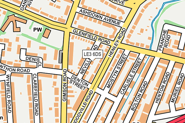 LE3 6DS map - OS OpenMap – Local (Ordnance Survey)