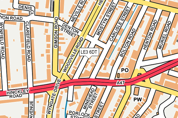 LE3 6DT map - OS OpenMap – Local (Ordnance Survey)