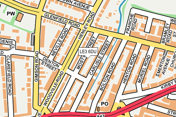 LE3 6DU map - OS OpenMap – Local (Ordnance Survey)