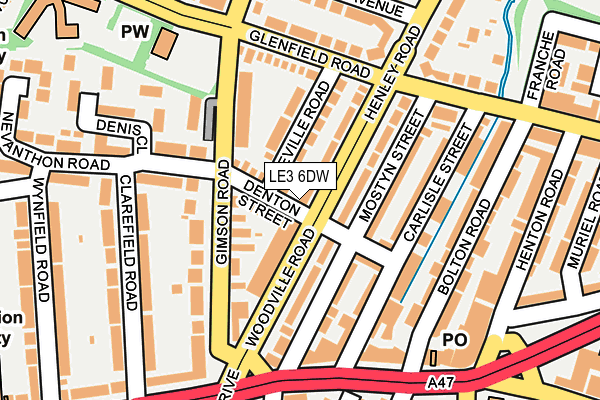 LE3 6DW map - OS OpenMap – Local (Ordnance Survey)