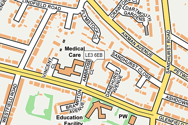 LE3 6EB map - OS OpenMap – Local (Ordnance Survey)