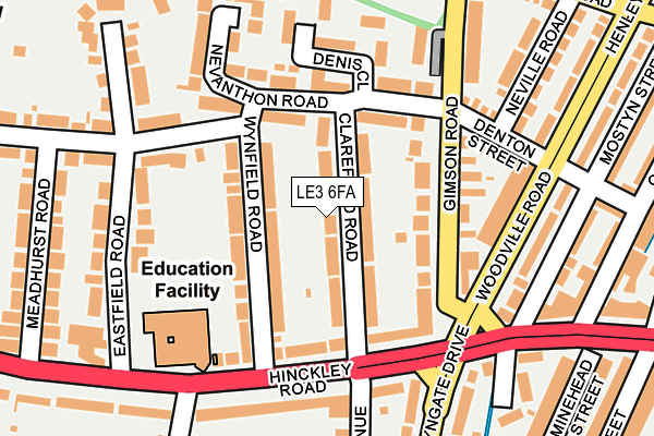 LE3 6FA map - OS OpenMap – Local (Ordnance Survey)